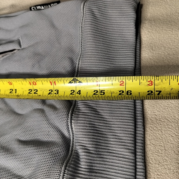 adidas Gray Half-Zip Pindot Sweatshirt  with Black Stripes. - Picture 6 of 15